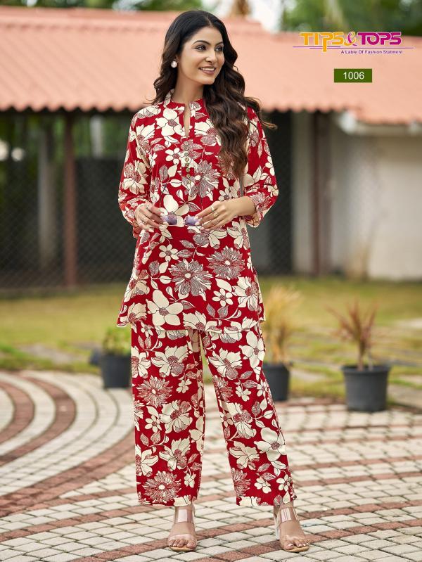Tips And Tops Fashion Beats Vol 13 Rayon Printed Co Ord Set