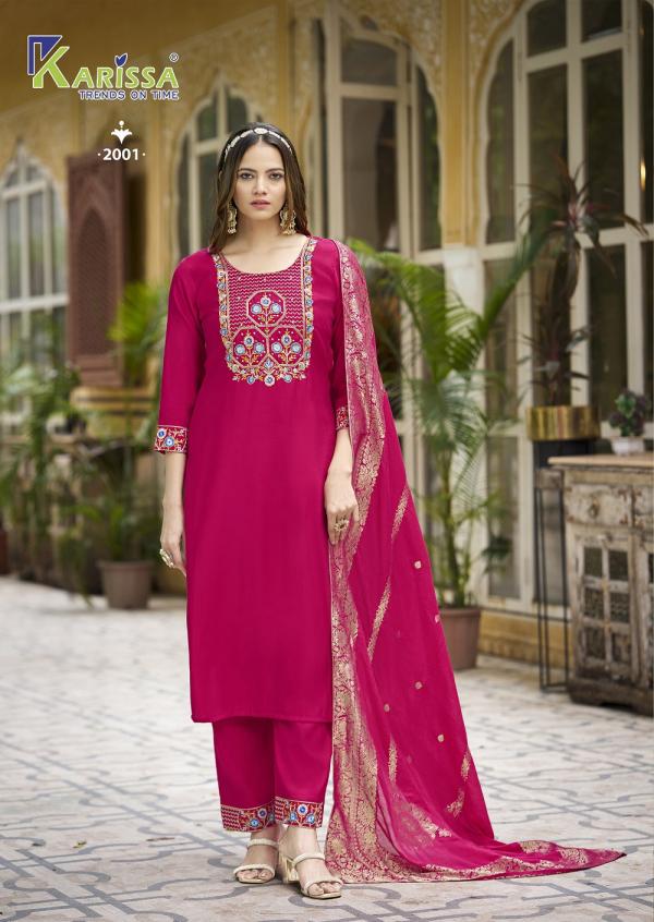 Karissa Roshani Vol 2 Viscose Roman Silk Readymade Collection