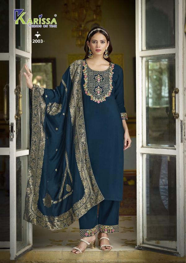 Karissa Roshani Vol 2 Viscose Roman Silk Readymade Collection
