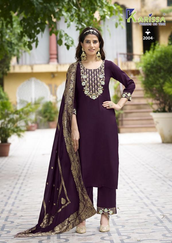 Karissa Roshani Vol 2 Viscose Roman Silk Readymade Collection