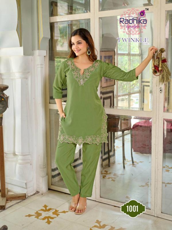 Radhika Twinkle Vol 1 Stylish Shimmer Co Ord Set Collection