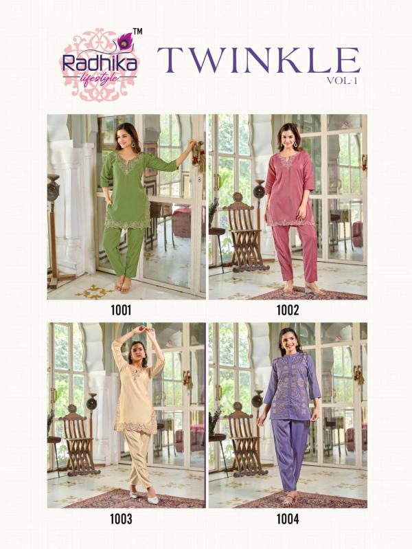 Radhika Twinkle Vol 1 Stylish Shimmer Co Ord Set Collection