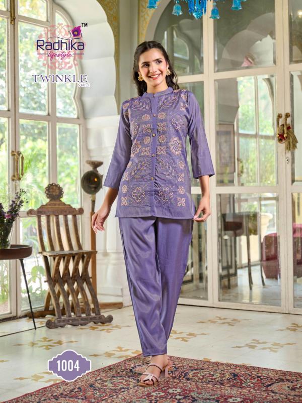 Radhika Twinkle Vol 1 Stylish Shimmer Co Ord Set Collection