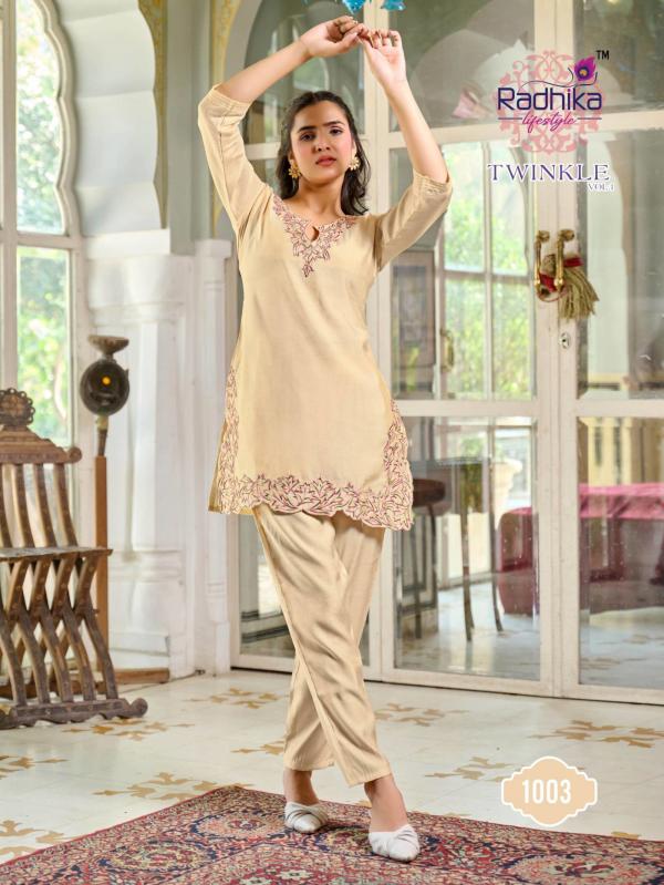 Radhika Twinkle Vol 1 Stylish Shimmer Co Ord Set Collection