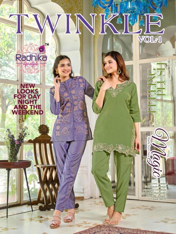 Radhika Twinkle Vol 1 Stylish Shimmer Co Ord Set Collection