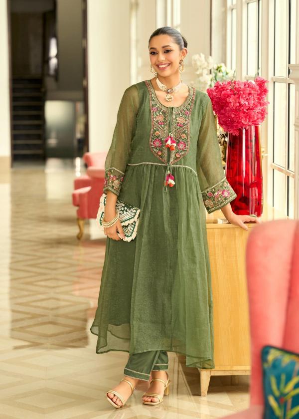 Prm Swara Organza With Embroidery Hand Worked Suit Collection