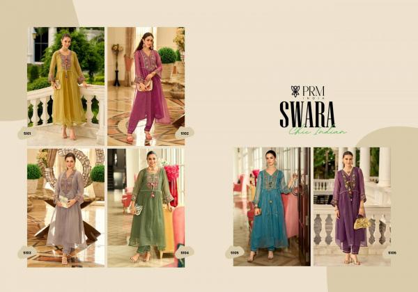 Prm Swara Organza With Embroidery Hand Worked Suit Collection