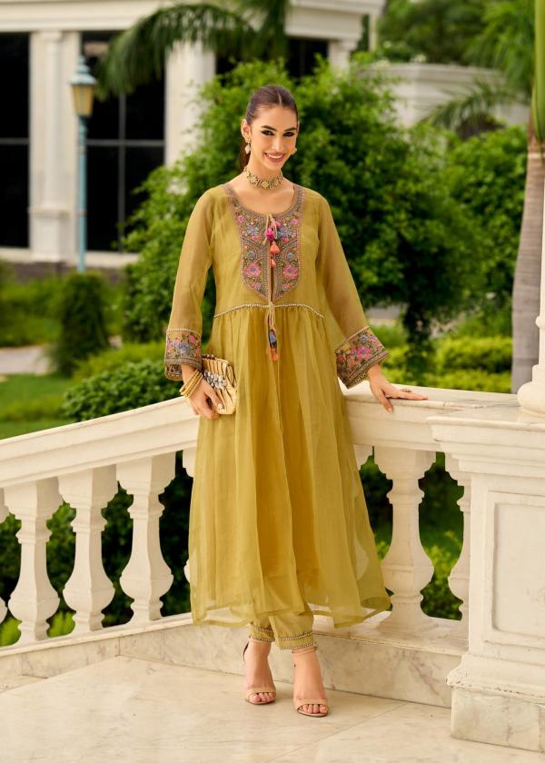 Prm Swara Organza With Embroidery Hand Worked Suit Collection