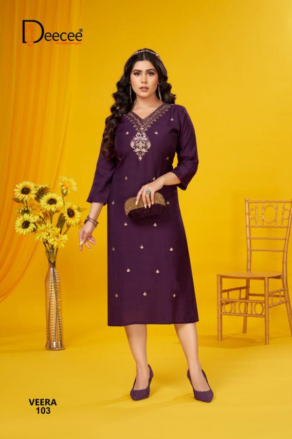 Deecee Veera Embroidered Designer Kurti Collection