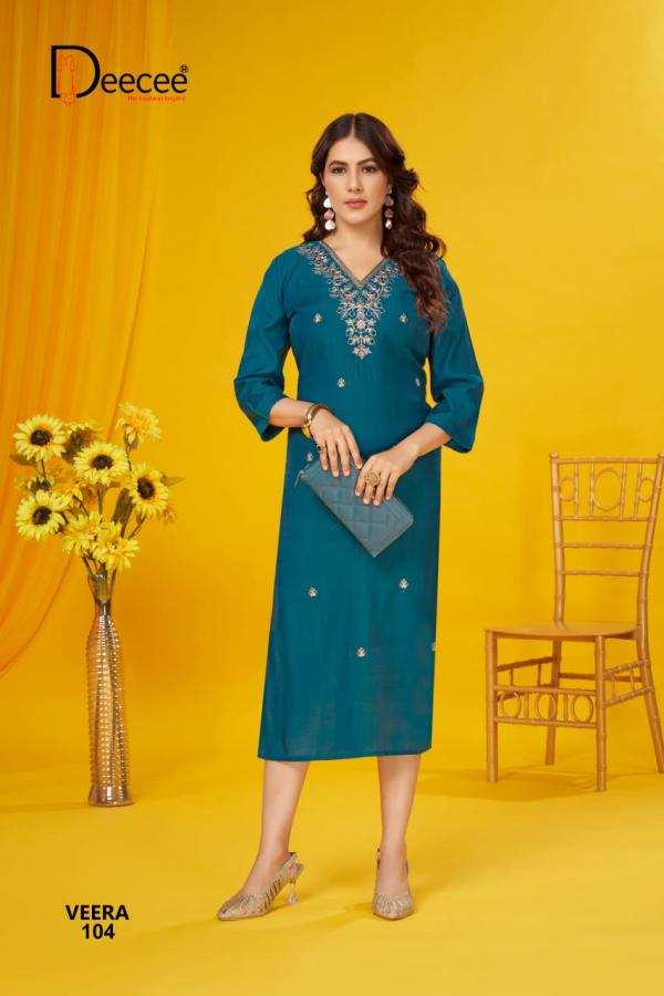 Deecee Veera Embroidered Designer Kurti Collection