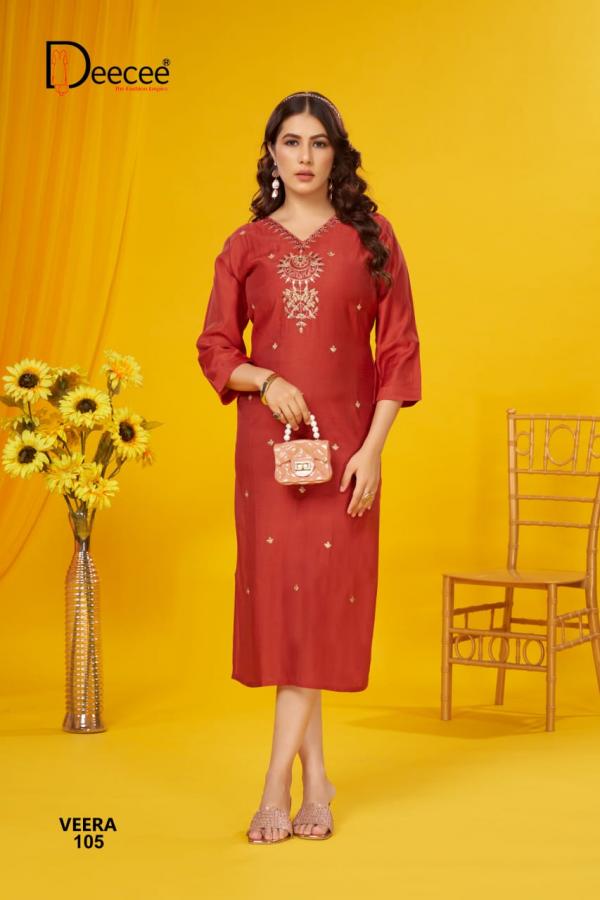 Deecee Veera Embroidered Designer Kurti Collection