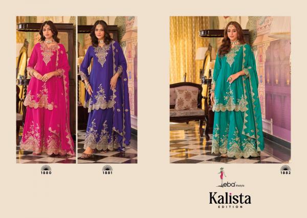 Eba Kalista Chinon Embroidery Work Salwar Suit Collection