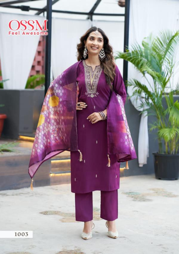 Ossm Saanchi Viscose Roman Silk Readymade Collection