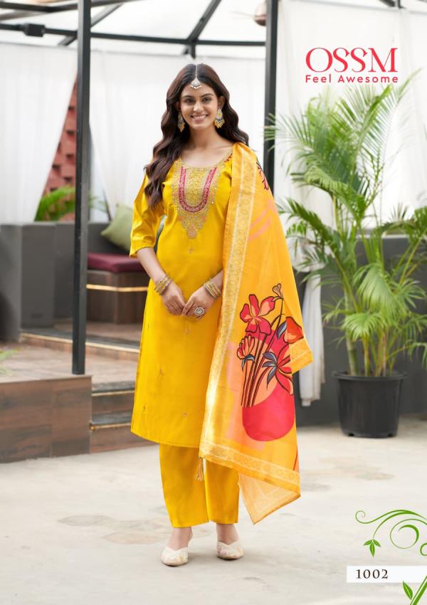 Ossm Saanchi Viscose Roman Silk Readymade Collection