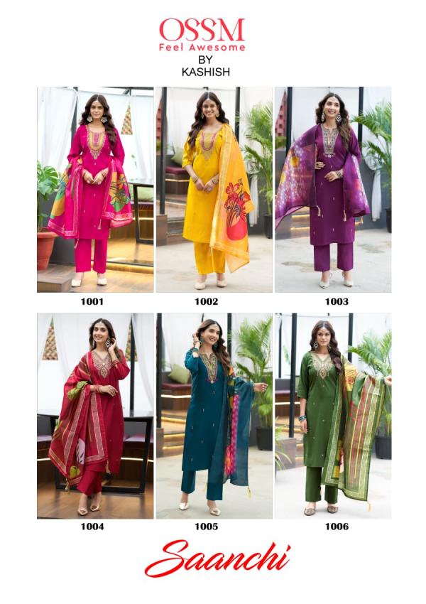 Ossm Saanchi Viscose Roman Silk Readymade Collection