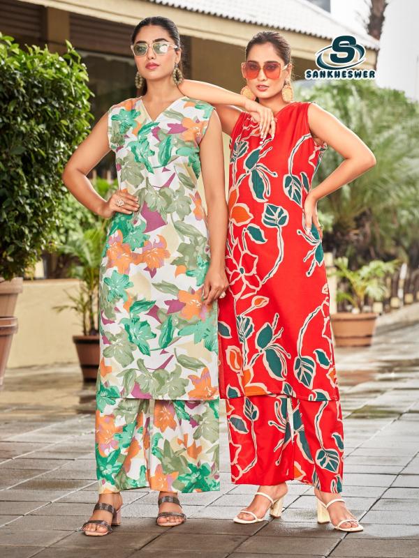 Sankheswer Tetema Vol 1 Rayon Printed Kurti With Bottom