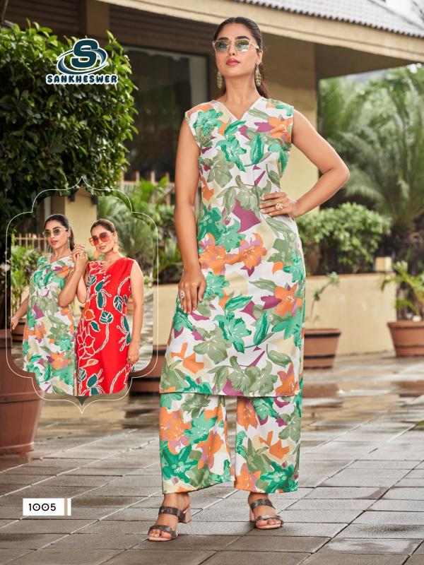 Sankheswer Tetema Vol 1 Rayon Printed Kurti With Bottom