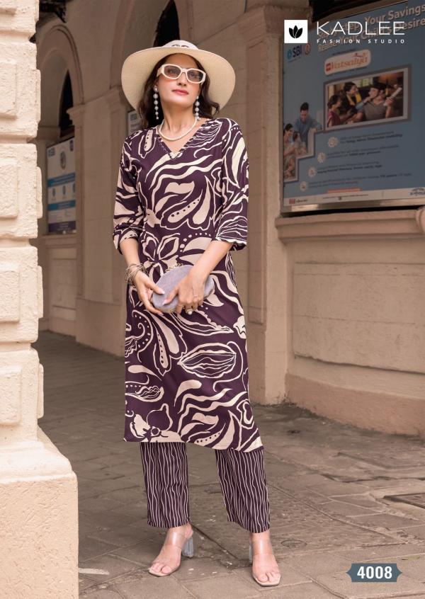 Kadlee Rangoli Vol 2 Rayon Print Kurti And Pant Collection