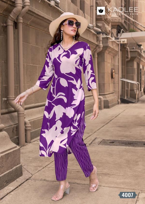 Kadlee Rangoli Vol 2 Rayon Print Kurti And Pant Collection