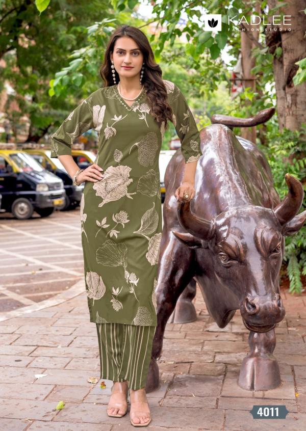 Kadlee Rangoli Vol 2 Rayon Print Kurti And Pant Collection