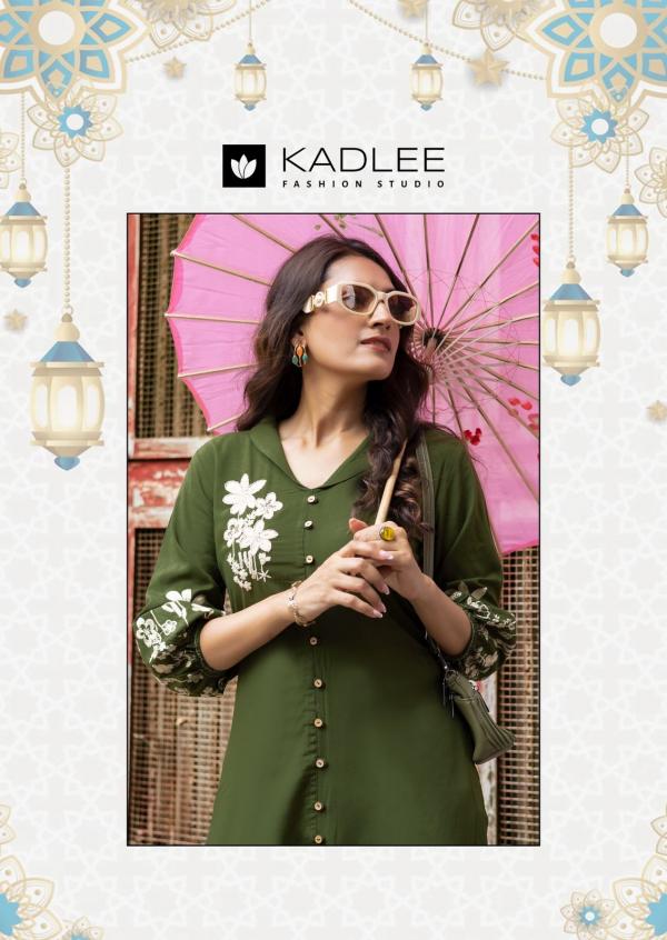 Kadlee Silver Stone Rayon Threadwork Casual Wear Top And Bottom