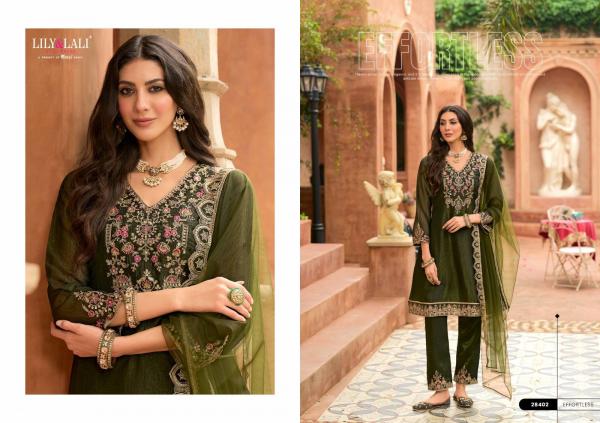 Lily And Lali Romania Silk Embroidery Handwork Kurti Pant And Dupatta Collection