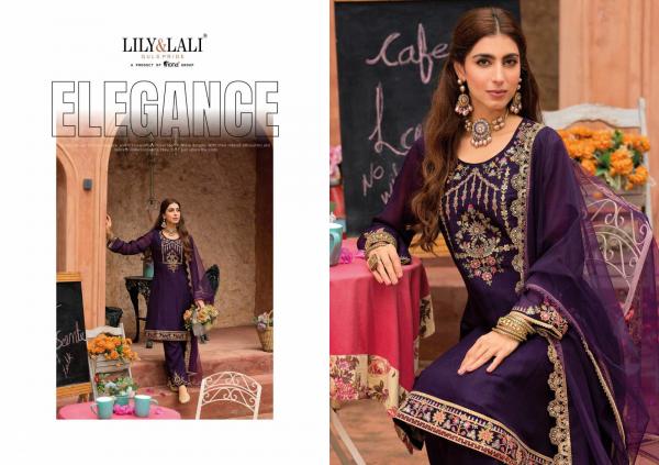 Lily And Lali Romania Silk Embroidery Handwork Kurti Pant And Dupatta Collection