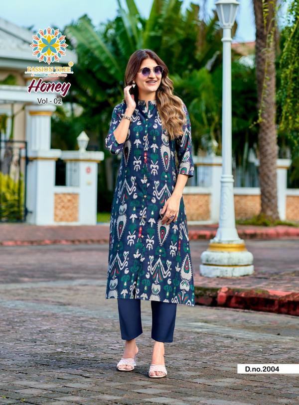 Honey Vol 2 By Passion Tree Vetican Print Kurti Pant Collection