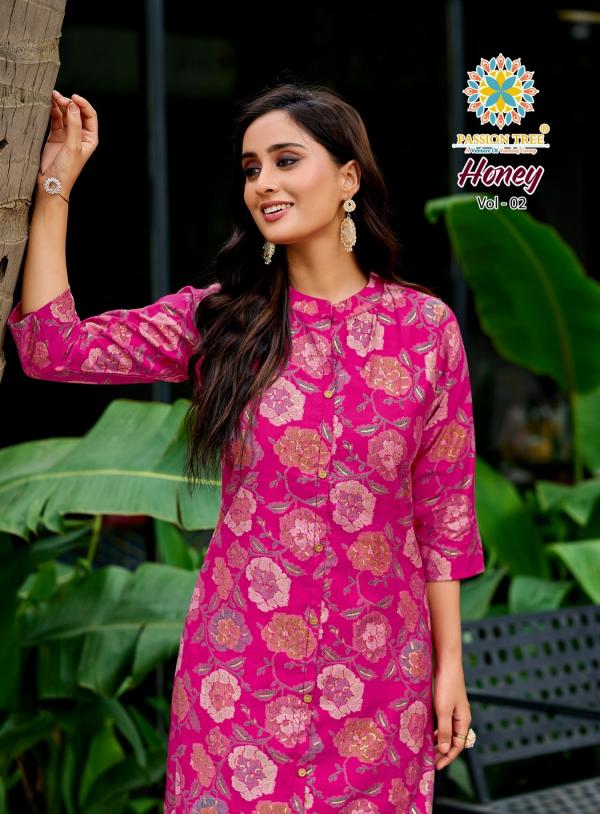 Honey Vol 2 By Passion Tree Vetican Print Kurti Pant Collection