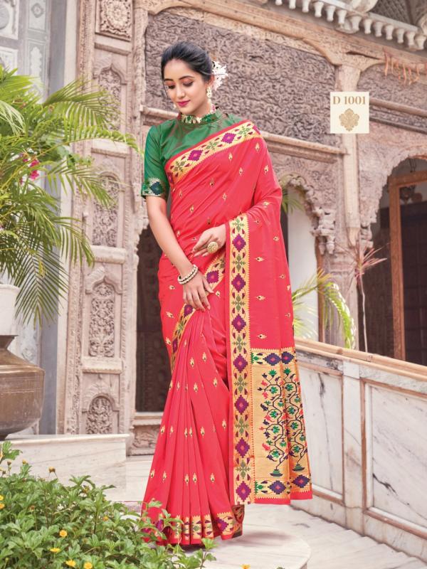 Sensational Georgette Swarovski Red Classic Saree -