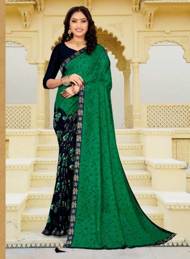 Olive Green & Golden Applique Embroidered Draped Saree Set Design by Design  O Stitch at Pernia's Pop Up Shop 2024