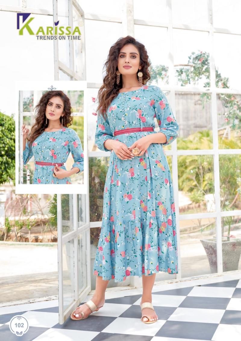 Shop Now Latest Western Kurtis Blue Color Embroidered Kurtis For Women –  Lady India