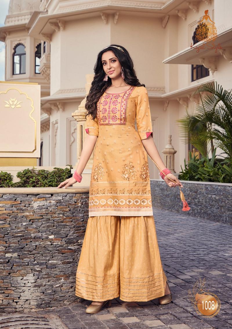 Blue color trendy cotton sharara suit at affordable rate buy now – Joshindia