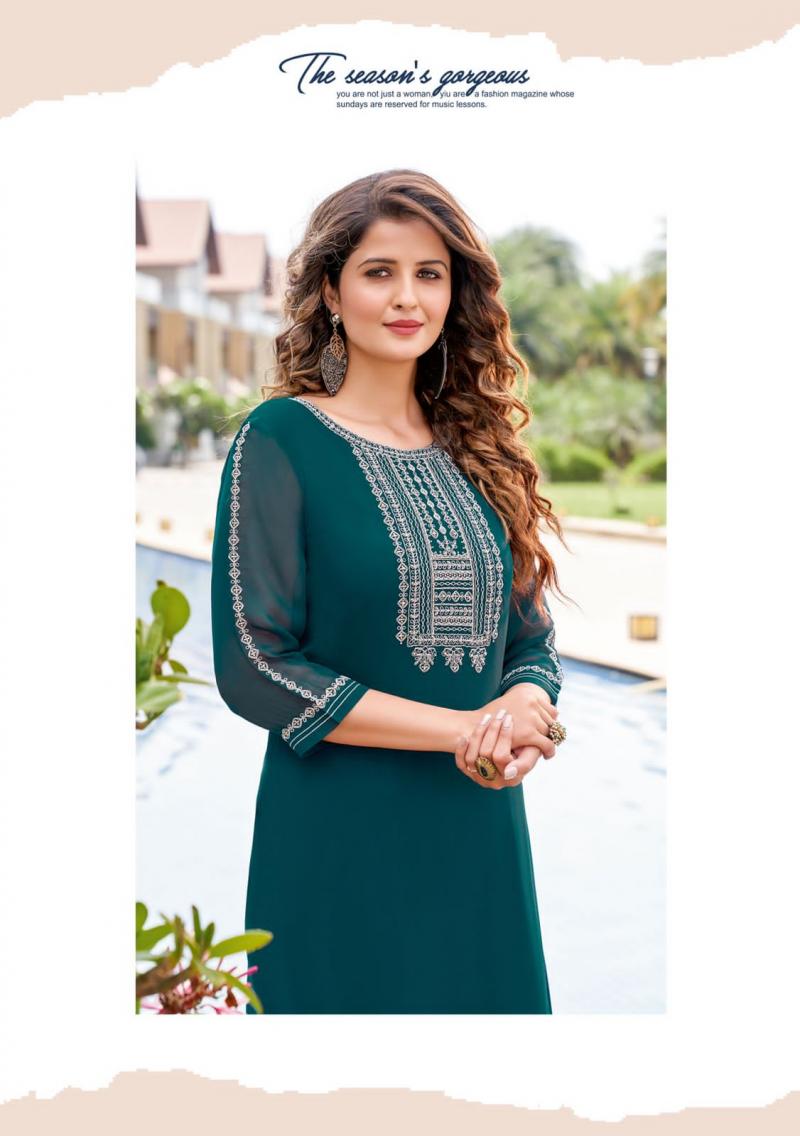 11489 Charming Summer Collection Unique Neck pattern and frill design -  Reewaz International | Wholesaler & Exporter of indian ethnic wear catalogs.
