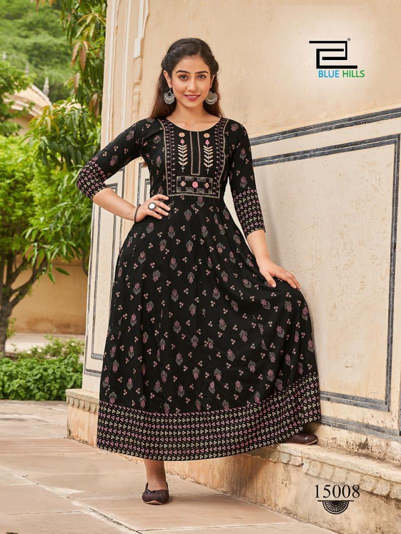LADIES FLAVOUR SANGRILLA RAYON LONG GOWN STYLE KURTI AVAILBLE AT WHOLESALE  RATE
