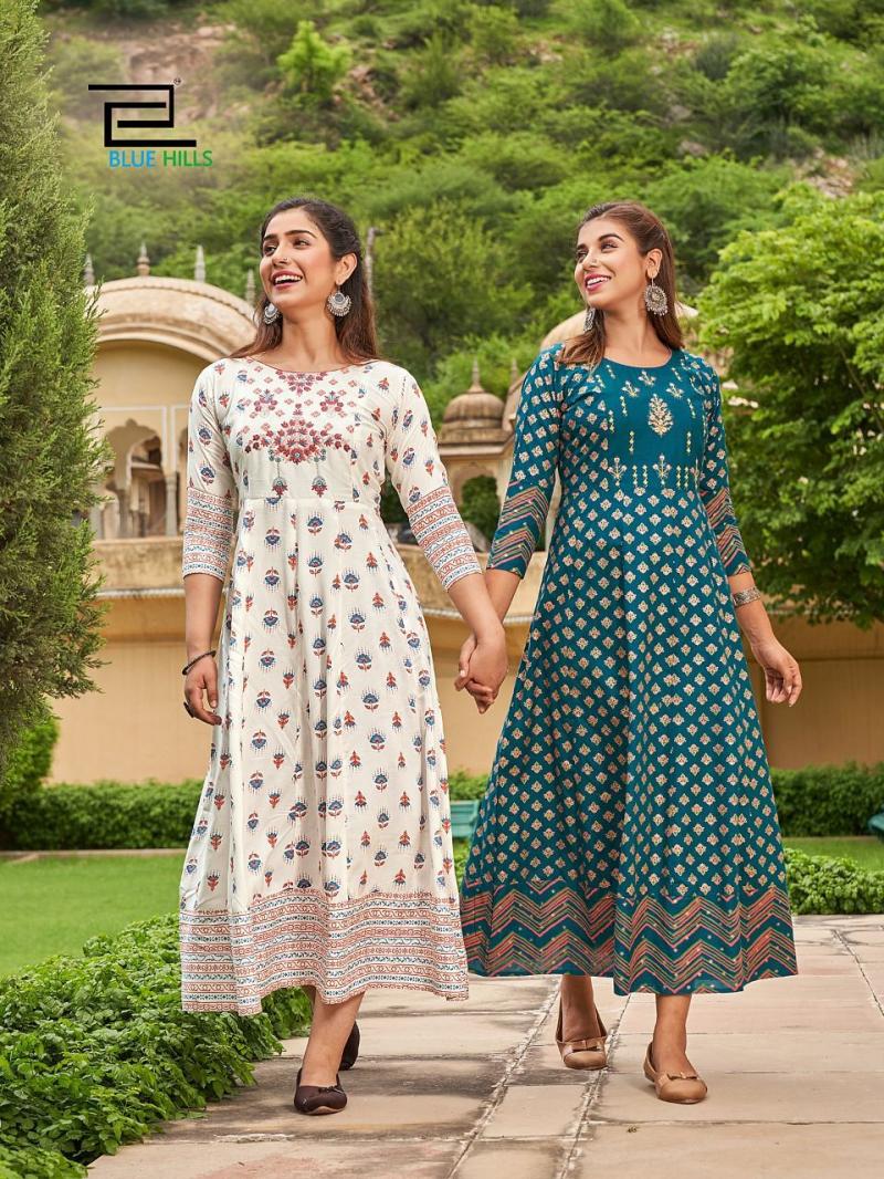 Buy YOU Barbie Fancy Gown Kurti Modal Sober Prints Collection Buy Party  Wear Gown Style Long, Kurtis