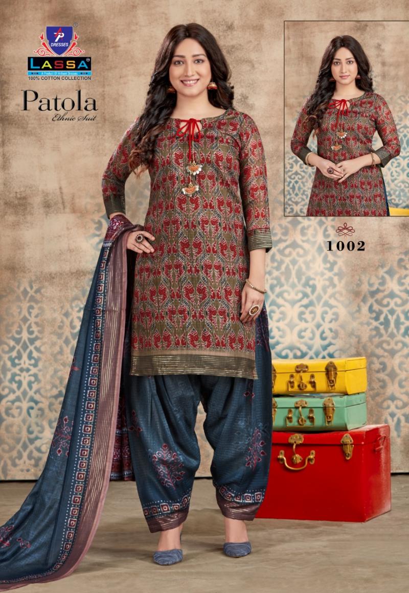 Virasat Soundhria Patola Print Silk Fancy Designer Long Gown With Dupatta  Set Wholesaler Surat