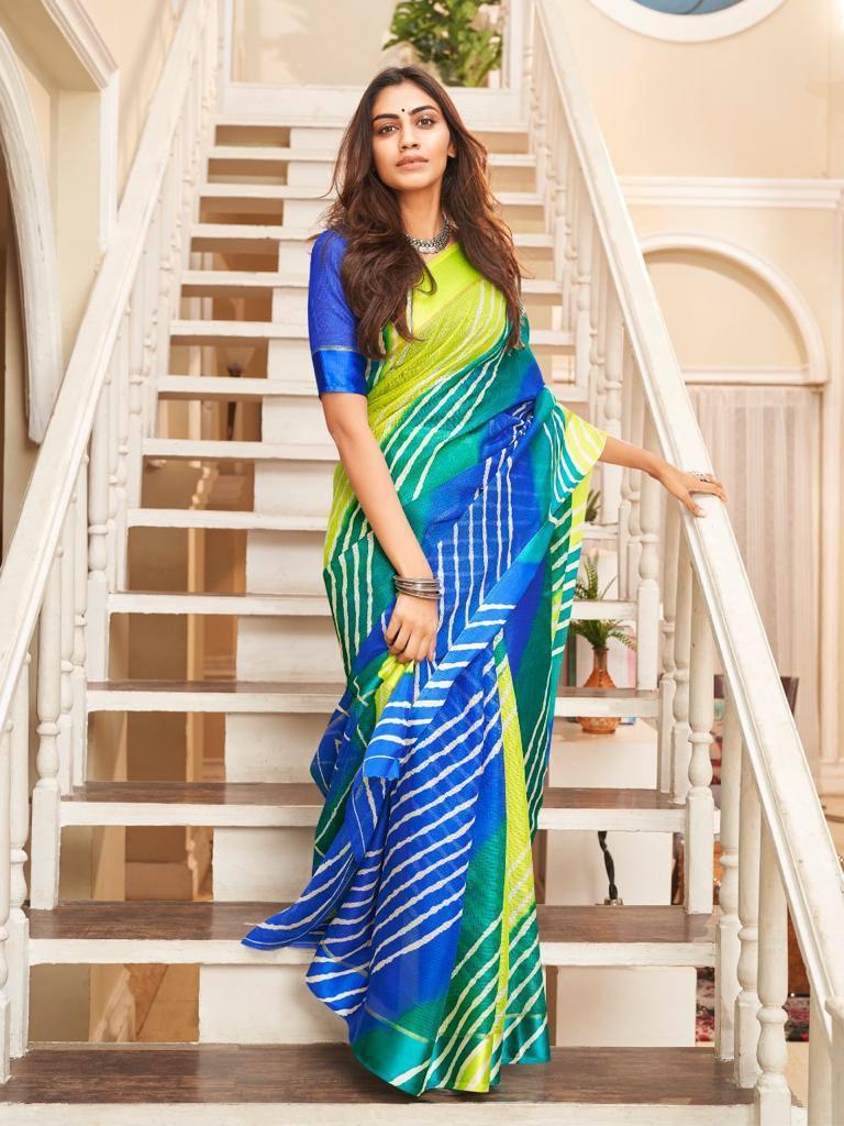 B Fine Kashtkari Silk Stylish Look Designer Printed Gorgeous Fancy Sar