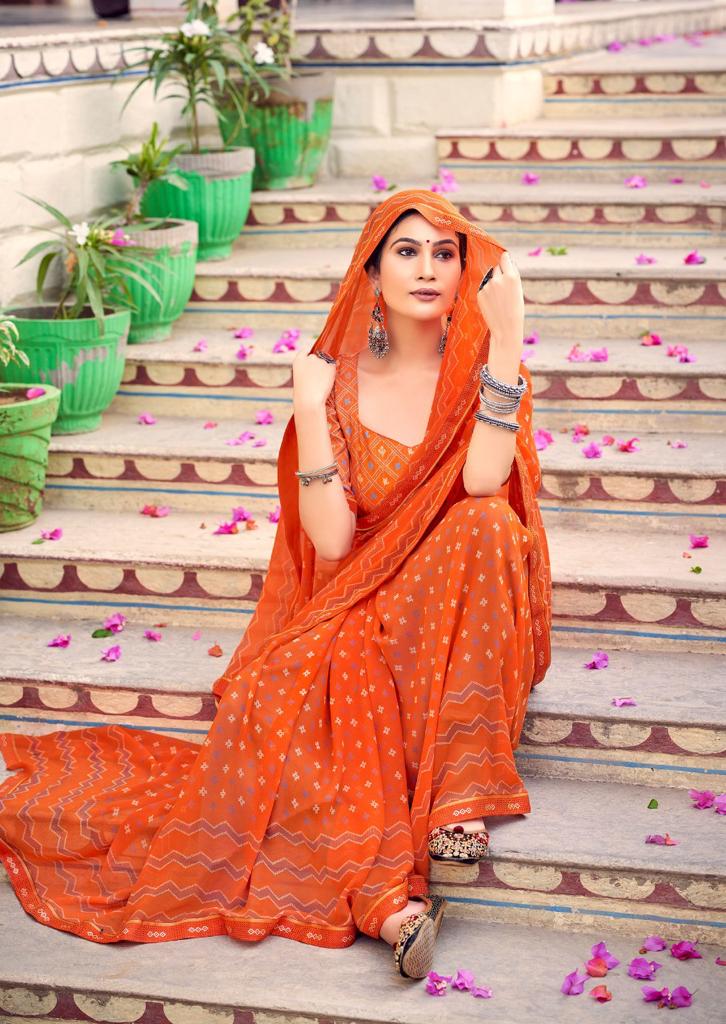 Beautiful Orange Suit Patiyala Salwar | Exclusive 5 In Stock