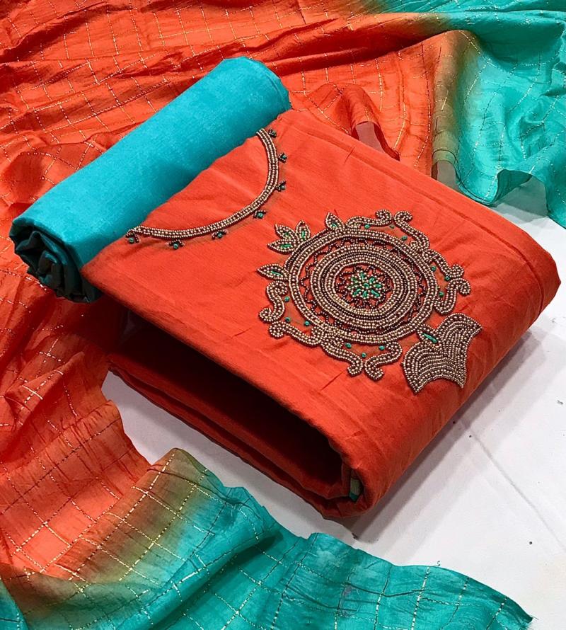 TCVN Suhani Vol 2 Modal Chanderi Silk Dress Material: Textilecatalog