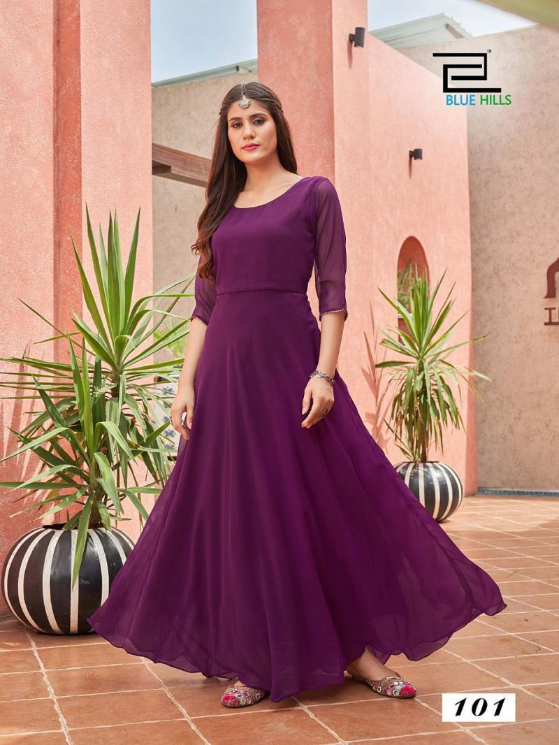 Alia cut Designer Georgette Kurti Gown