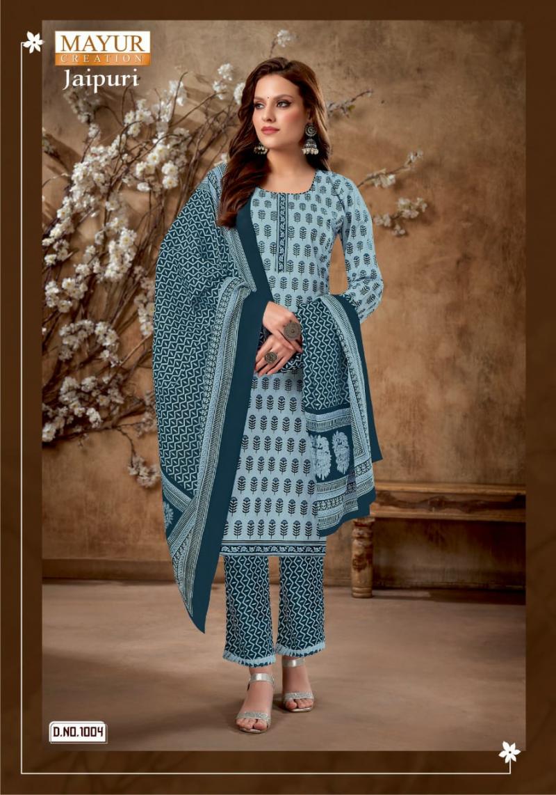 Gosriki Women's Cotton Dress Material (Sanah 1252_Teal Blue_Free Size) :  Amazon.in: Fashion