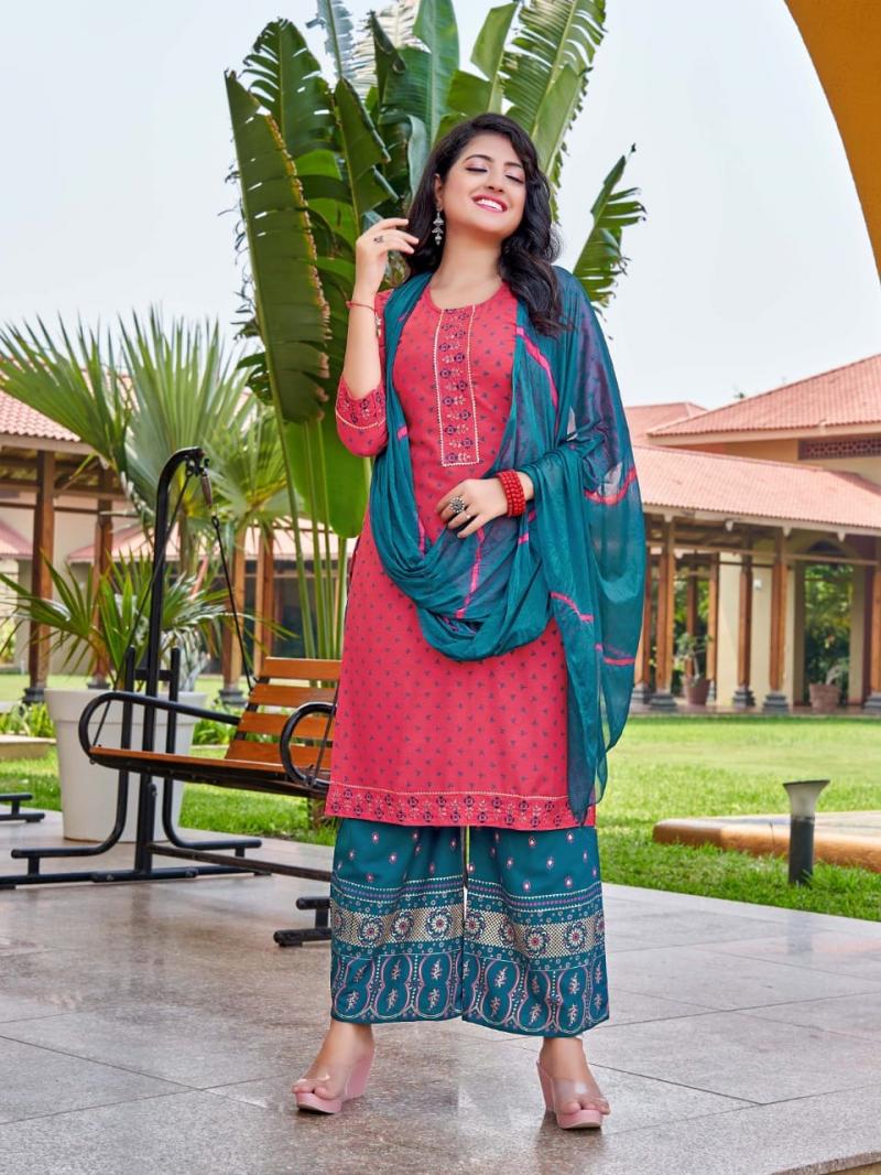 Beautiful Chinkenkaari Kurti with Plazo. | Indian fashion dresses, Casual  indian fashion, Dress indian style