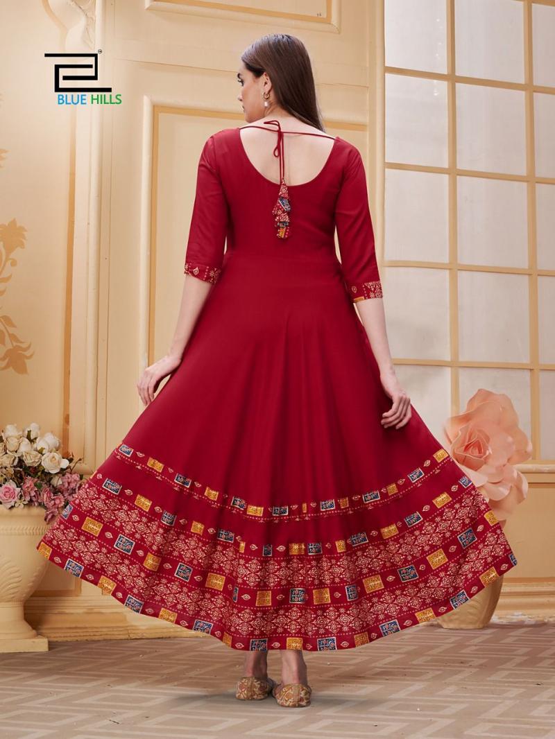 Dabu Print Cotton Anarkali Dress Set  Traditional India