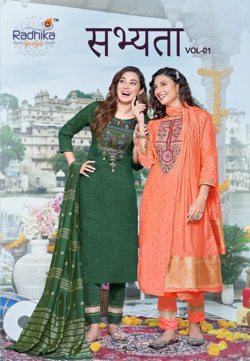ladies flavour sabhyata 1001-1004 series fancy look designer anarkali gown  collection 2023