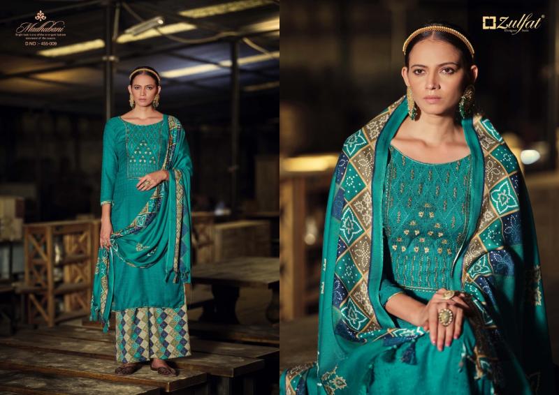 Harshit Madhubani Catalog Designer Wear Winter Pashmina Dress Materials  Wholesale