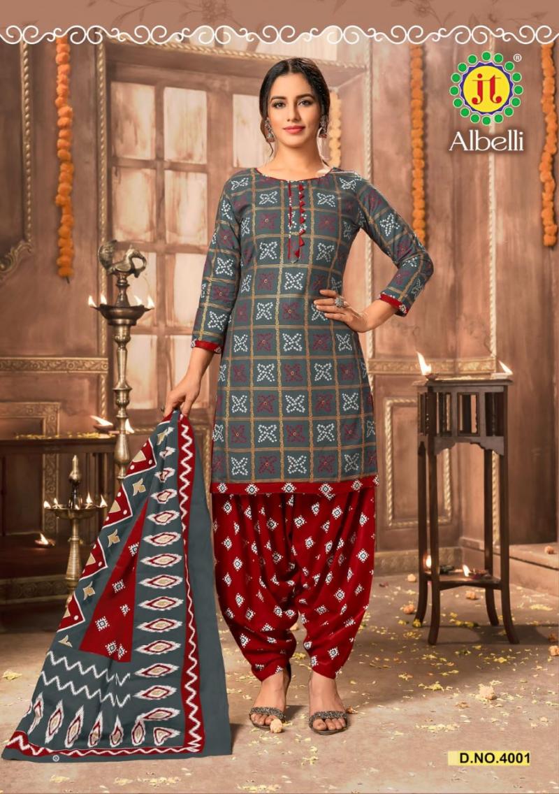 JT Albeli Vol-4 Cotton designer Patiyala Dress Material ...