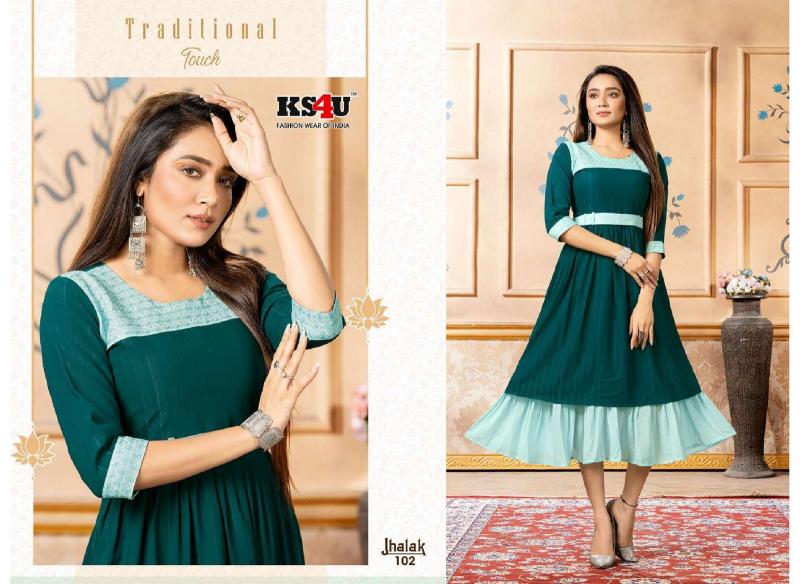 Stylish Long Gown Style Kurti at Rs.899/Piece in bhadreswar offer by  Sananda Readmade Garments