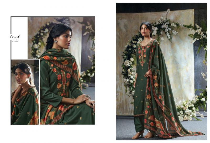 GANGA WINTER DRESS MATERIALS COLLECTIONS at Rs 1280/piece | Pashmina Fabric  in Surat | ID: 27131972848