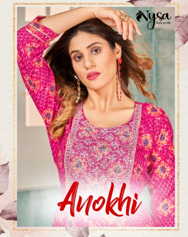 Anokhi Yellow Viscose Embroidered Kurti With Fancy Pant | Bhadar